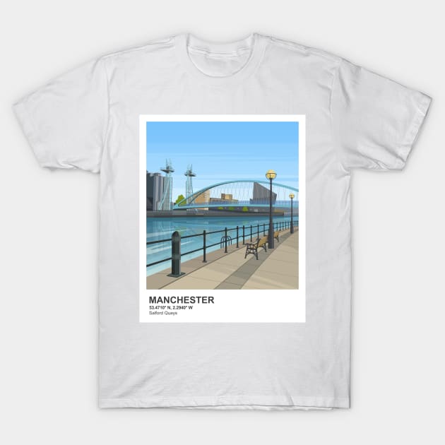 Manchester, Salford Quays T-Shirt by typelab